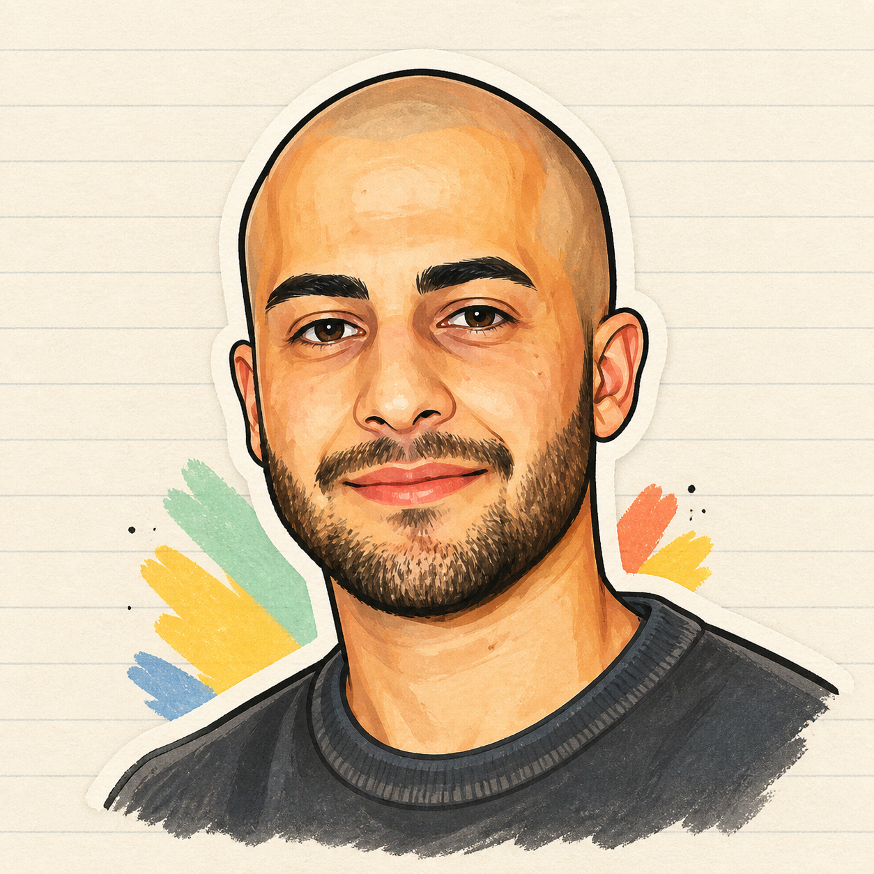Illustriertes Portrait von Athanas Studio